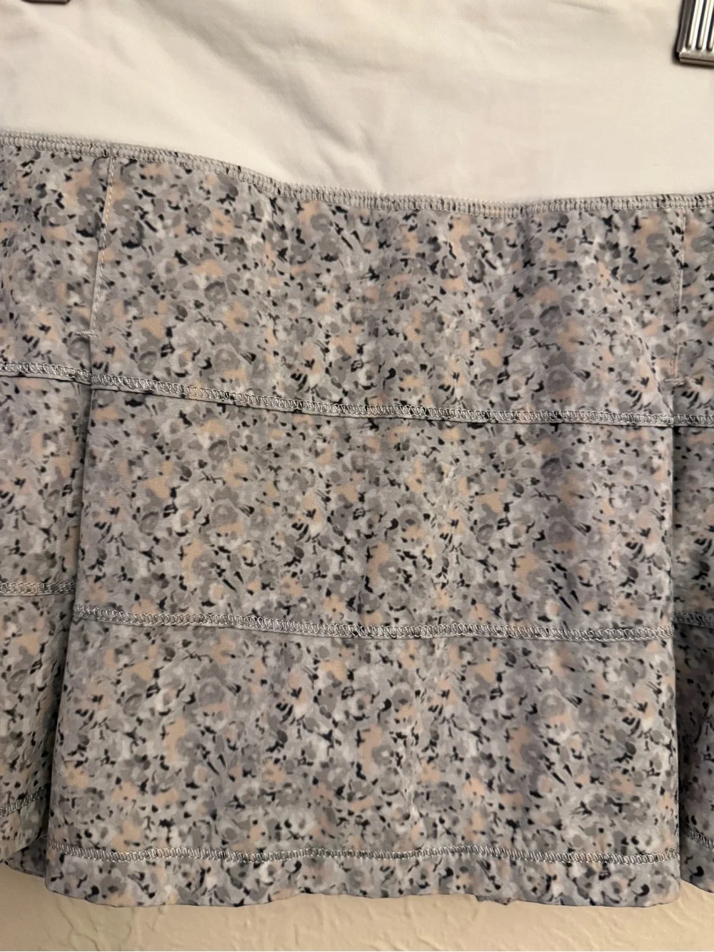 lululemon athletica White and Gray Micro-Floral Tennis Skirt